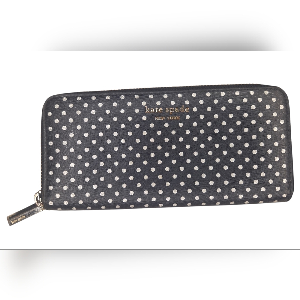 Kate Spade New York Spencer Metallic Dot Slim Continental Wallet